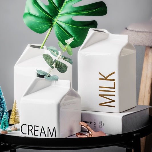 Milk/Cream Ceramic Vase
